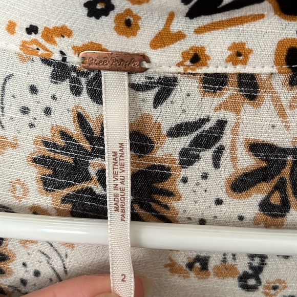 Free People Floral Midi Shirt Dress - Picture 5 of 7